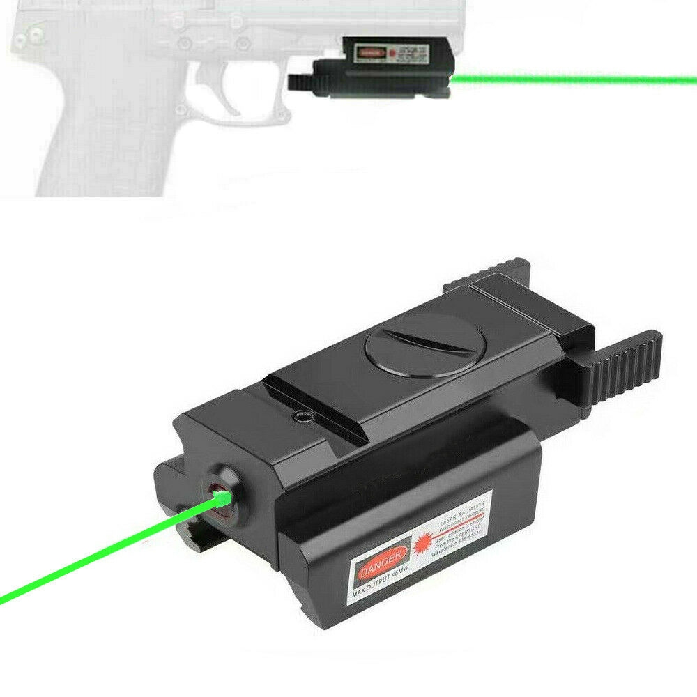 Tactical Low Profile Green Dot Laser Sight 20mm Picatinny Rail For Rifle Handgun