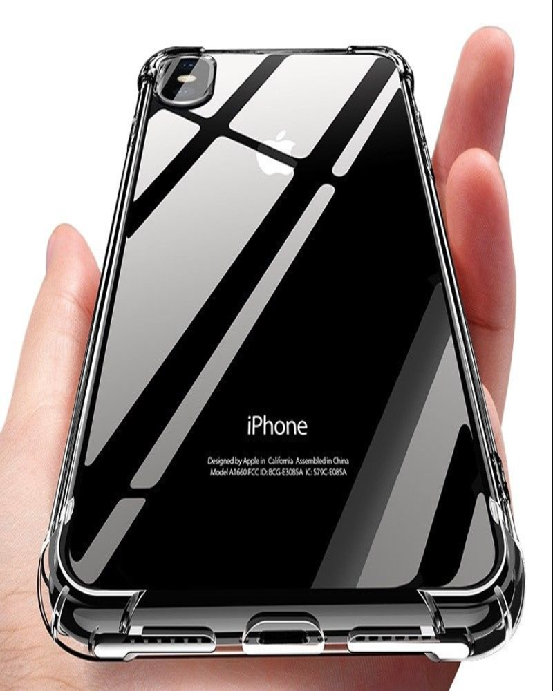 For iPhone 8 - ShockProof 360 Hybrid Silicone Case Glass Screen - CRYSTAL CLEAR