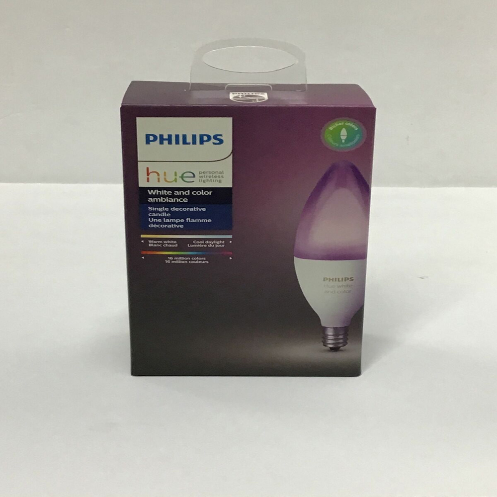 E12 LED Hue White And Color Ambiance Single Decorative Candle 468900