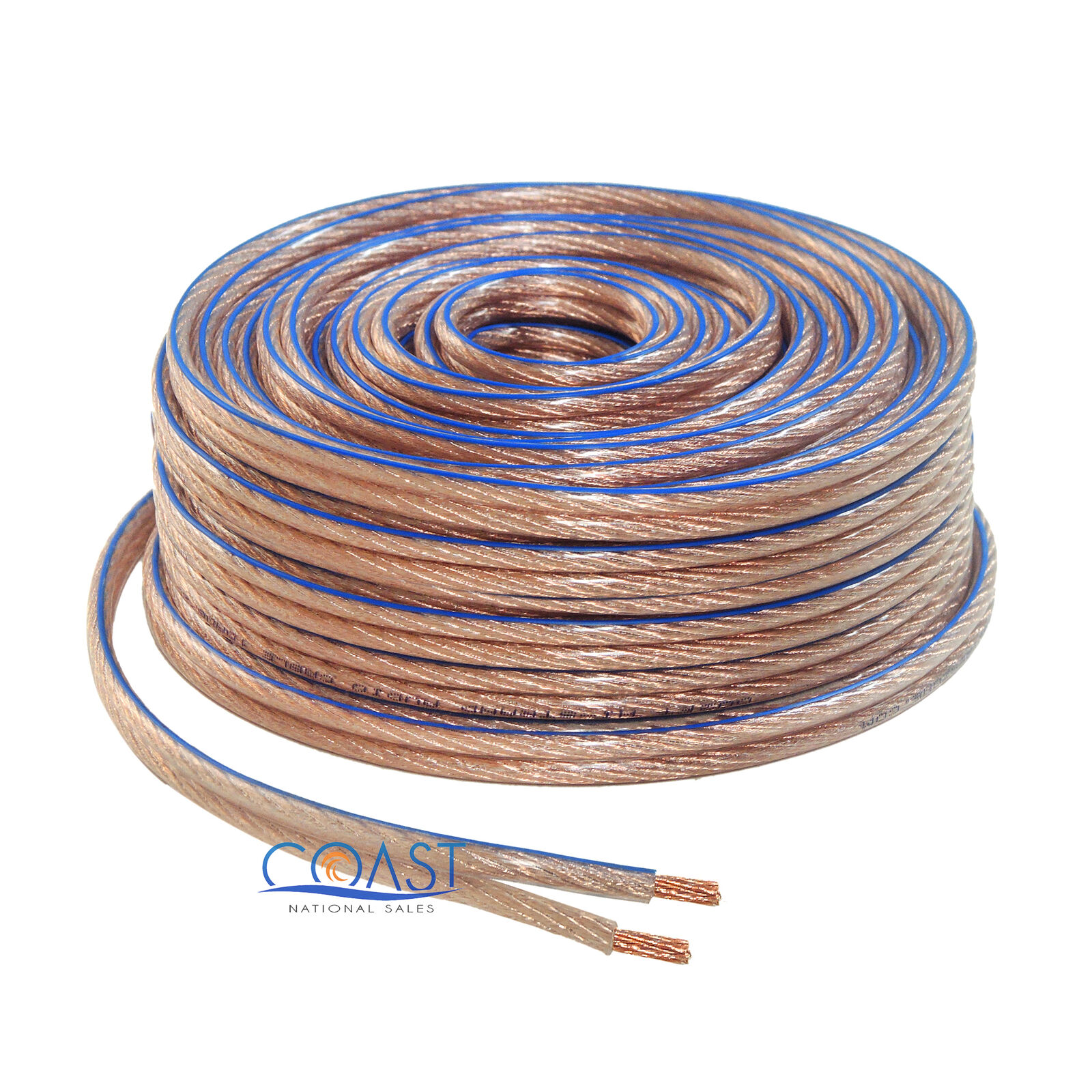 Car Home Audio Clear Flex 100 Feet True 16 Gauge AWG Speaker Wire Cable Spool