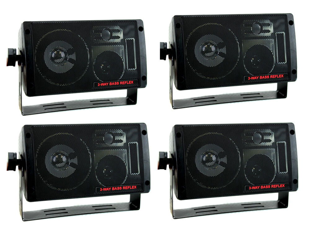 2060 600W 3-Way Car Audio Mini Box Speakers Stereo Indoor System